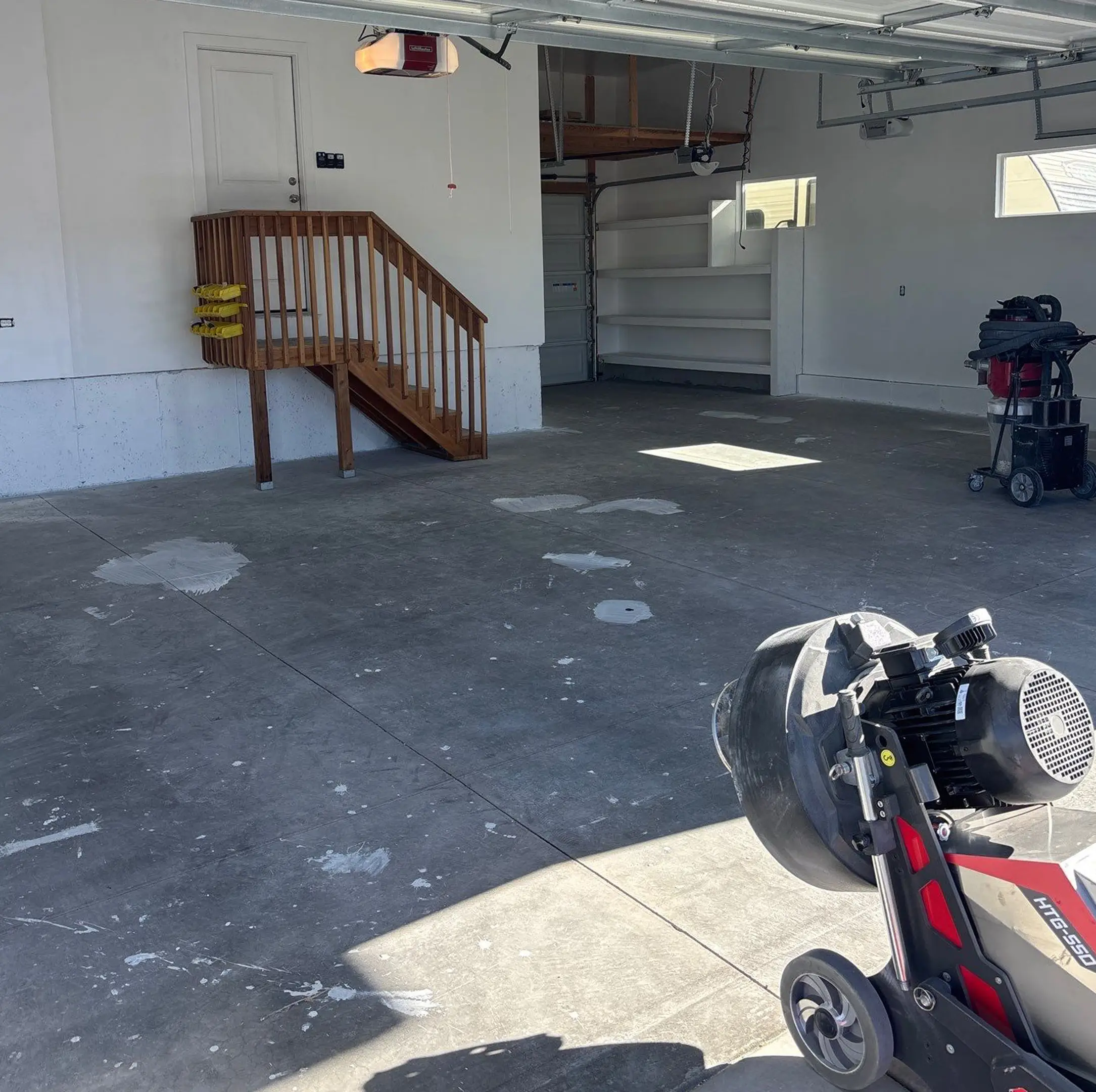 Customer custom garage floor before Penntek installation
