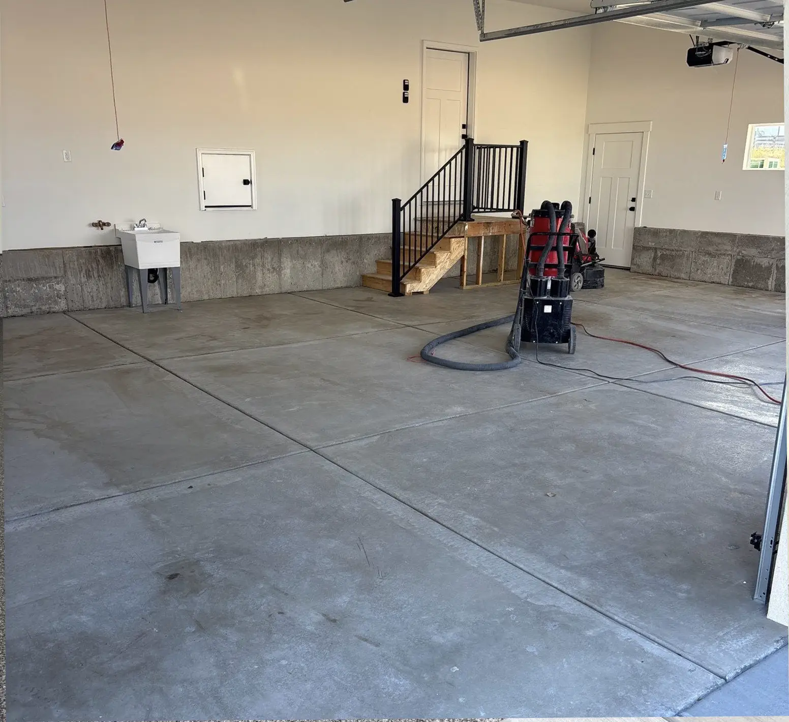 Customer garage floor before Penntek installation